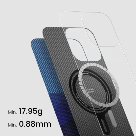 Cover Iphone 16 Pro Max Woven Slim Pitaka - Blue